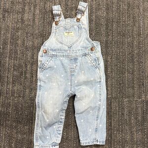 OshKosh B'gosh heart Denim Overalls 12mo
